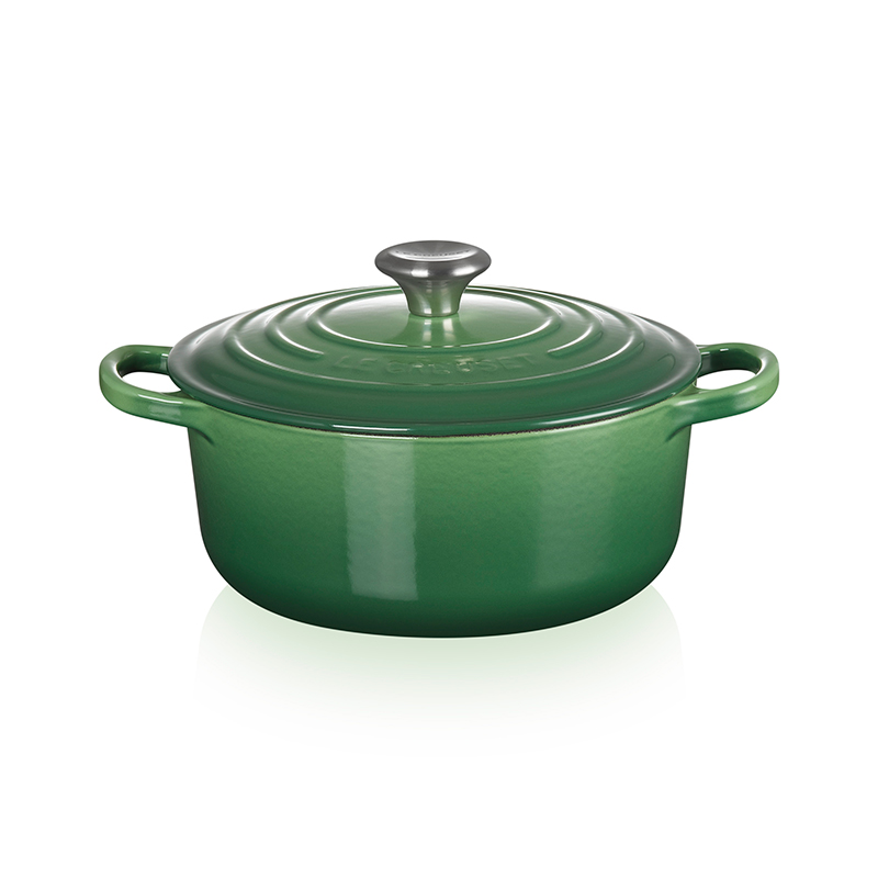 Signature Cast Iron Round Casserole, 28cm, Bamboo-1