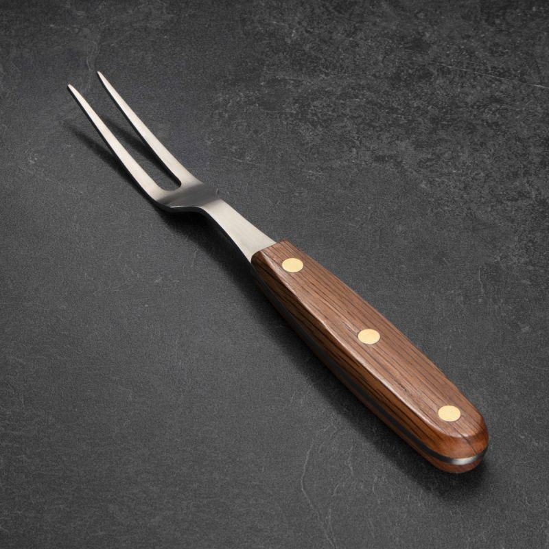 Heritage Oak Carving Fork, 15cm-0