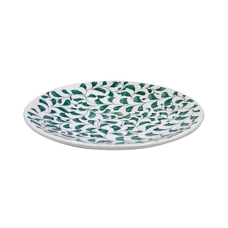 Scroll Dinner Plate, D26cm, Green-1