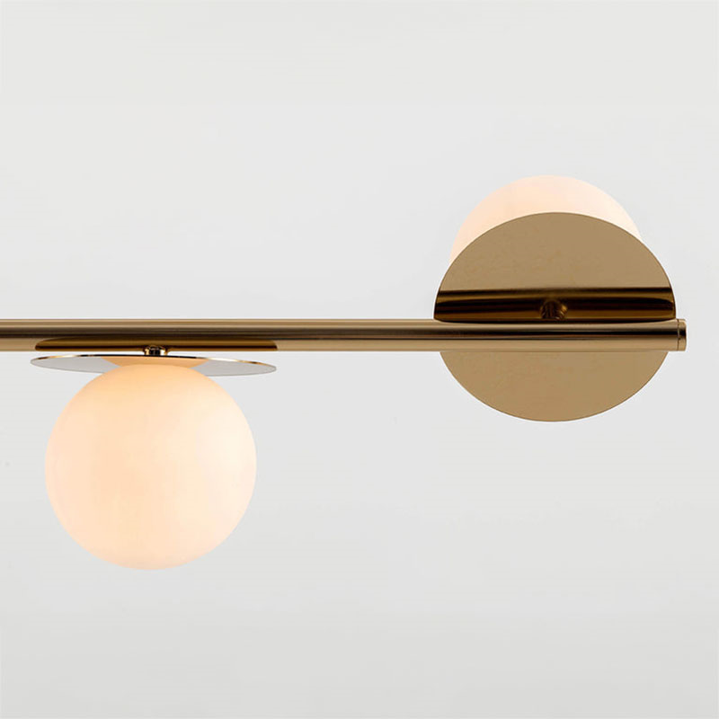 Disk Opal Pendant Light, H108cm, Brass-4