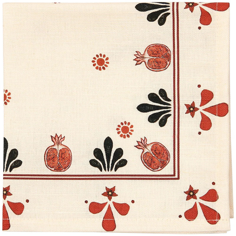 Bell Hutley Napkin, 45cm x 45cm, Pomegranate-1