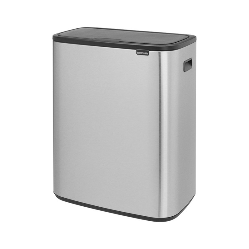 Bo Touch bin, 60 litre, Matt Steel Fingerprint Proof-1