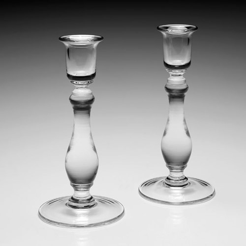 Meryl Pair of candlesticks, 20cm, Crystal-1