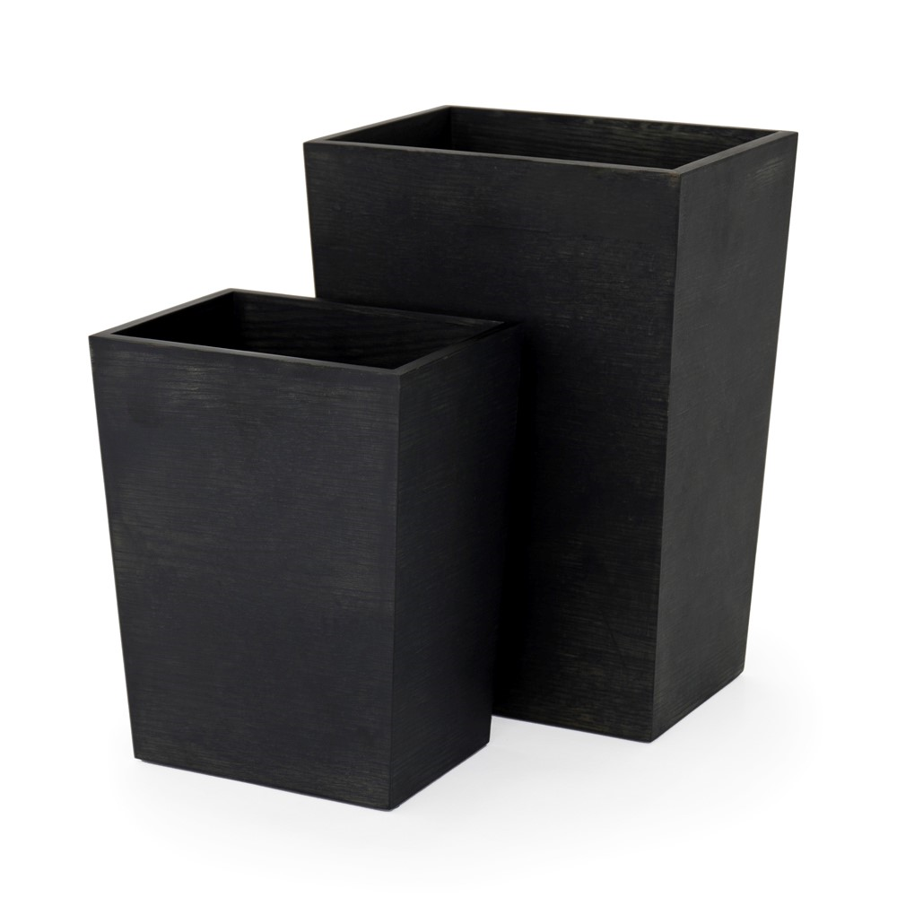 280 Mezza Rectangular bin, H28 x W22 x D16.5cm, Black-2