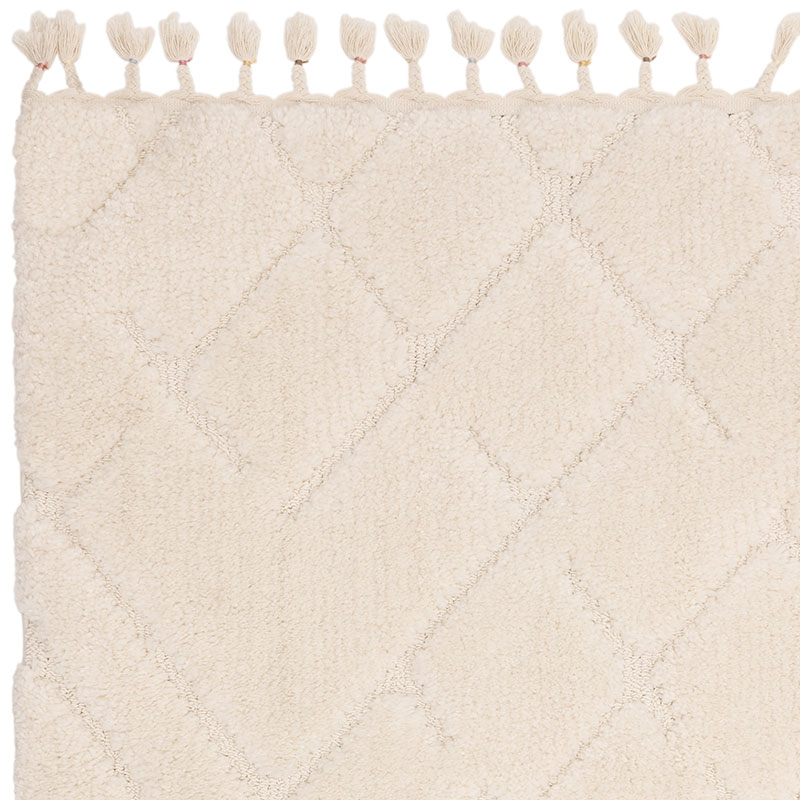 Arianna vanilla shaggy moroccan rug, 160 x 230cm, Cream-2