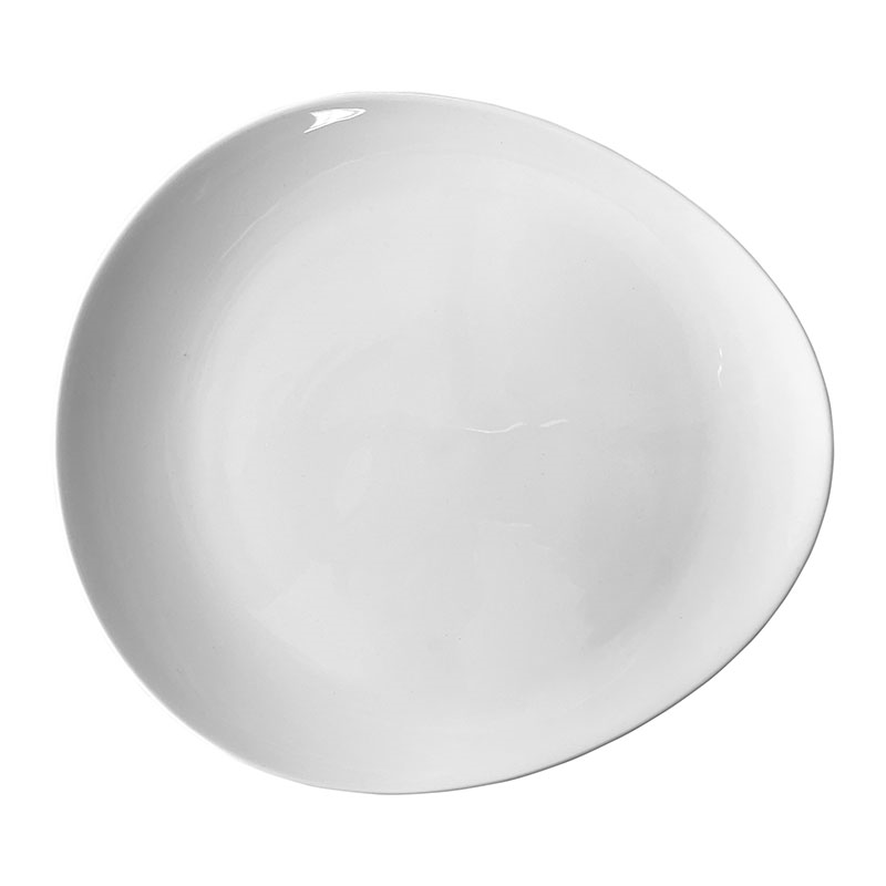 Orientix Set of 4 Pebble Plates, D28cm, White-0