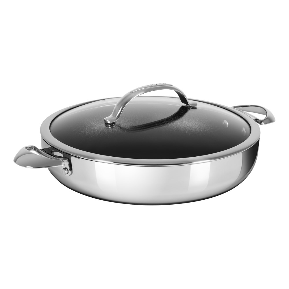 HaptIQ Chef pan with lid, Dia32cm, Metallic-0