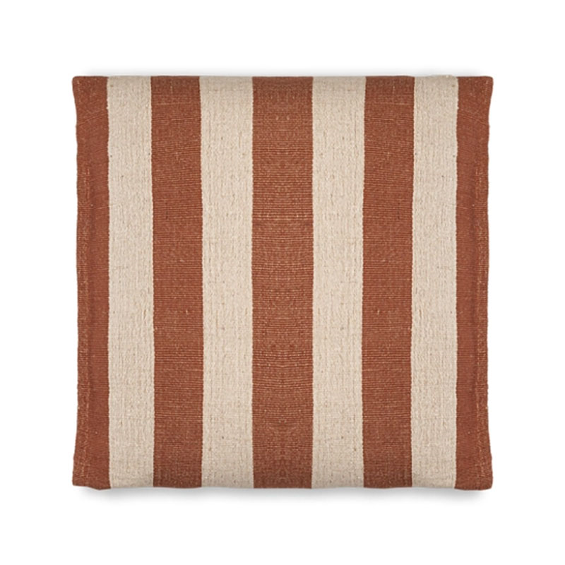 Kobbari Jute & Cotton Cushion Cover, 50 x 50cm, Rust-1