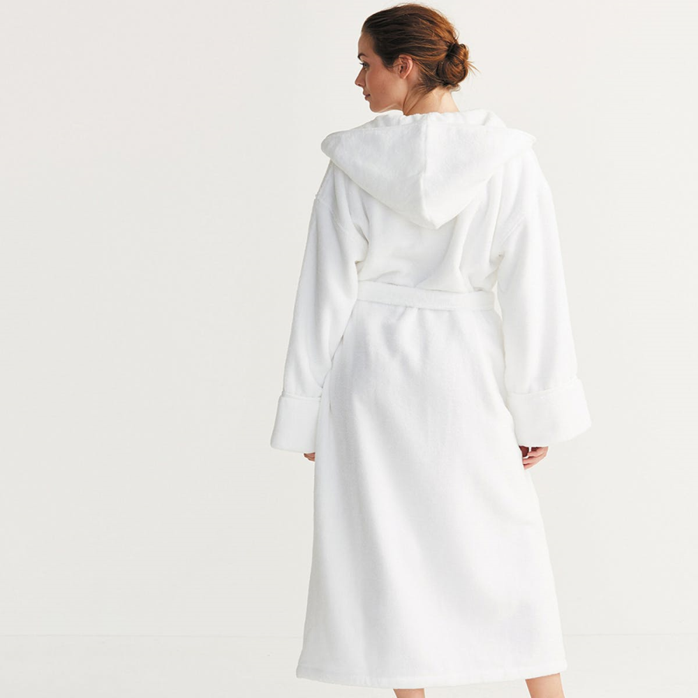 Hydrocotton Unisex hooded robe, large, White-1