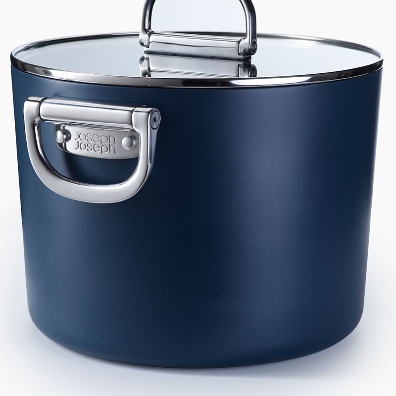 Space Folding Stock Pot & Lid, 25cm, Midnight Blue-10