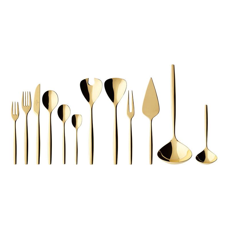 MetroChic d'Or 70 Piece Cutlery Set, Gold-0