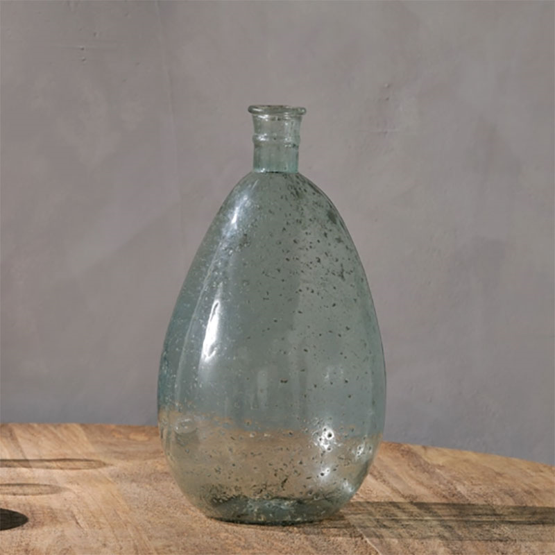 Virya Recycled Glass Vase, H41cm, Pale Blue-2