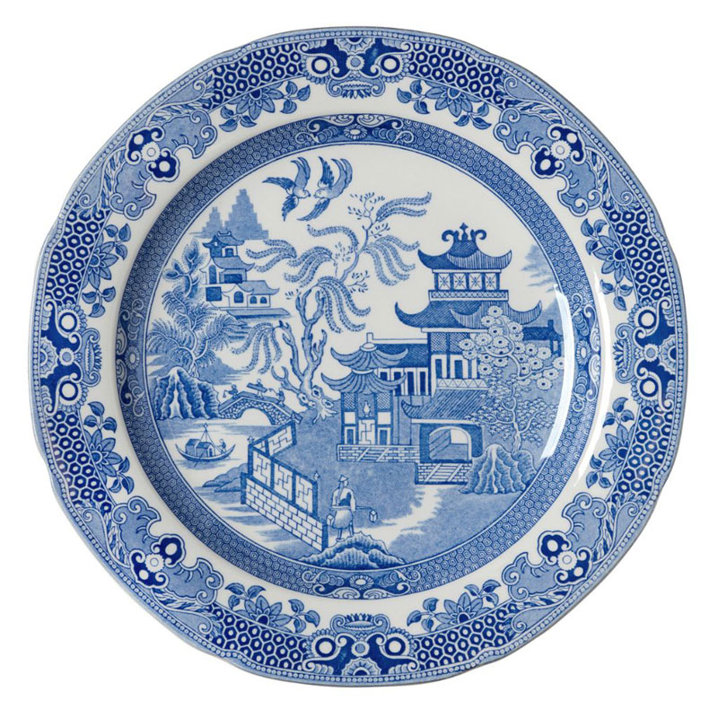 Blue Willow Plate, D26.5cm-0