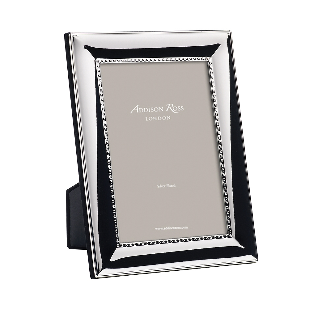 Beaded Photograph frame, 8 x 10", Silver-0