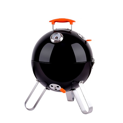 Ranger V4 Charcoal BBQ Smoker, 37cm, Black-2