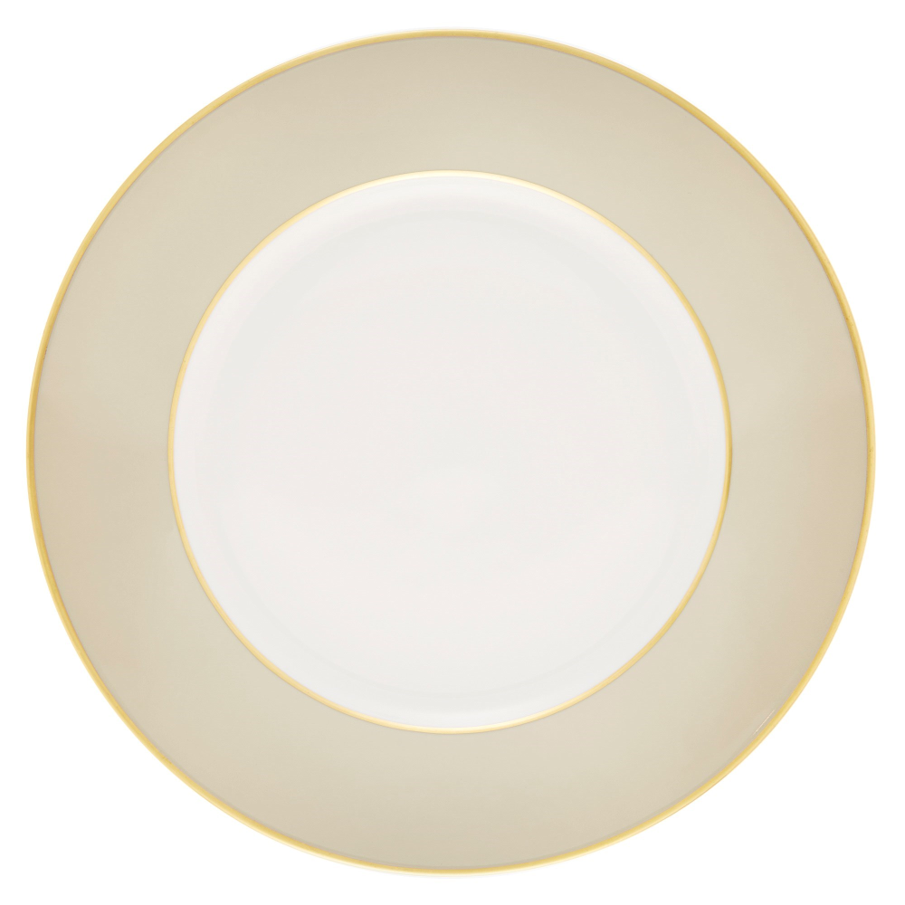 Sous Le Soleil Bread Plate, D16.5cm, Matt Gold Classic Pearl Grey-0