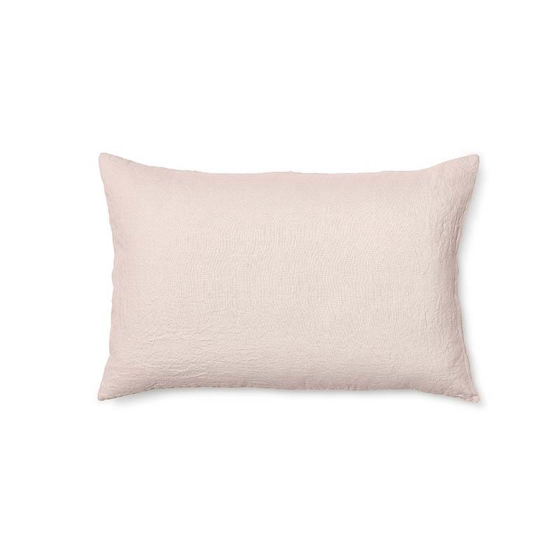 Linen Pair of Standard Pillowcases, Rose-4