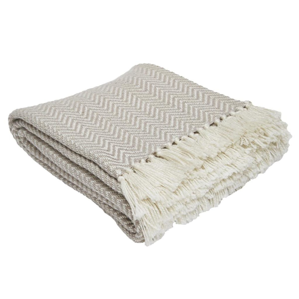 Herringbone Throw, L230 x W130cm, chinchilla-0