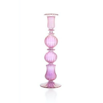 Ombo Candlestick, H24.5cm, Pink-0