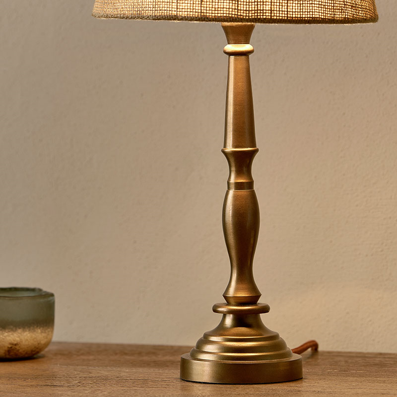 Lele Solid Brass Table Lamp, H34cm, Brass-3