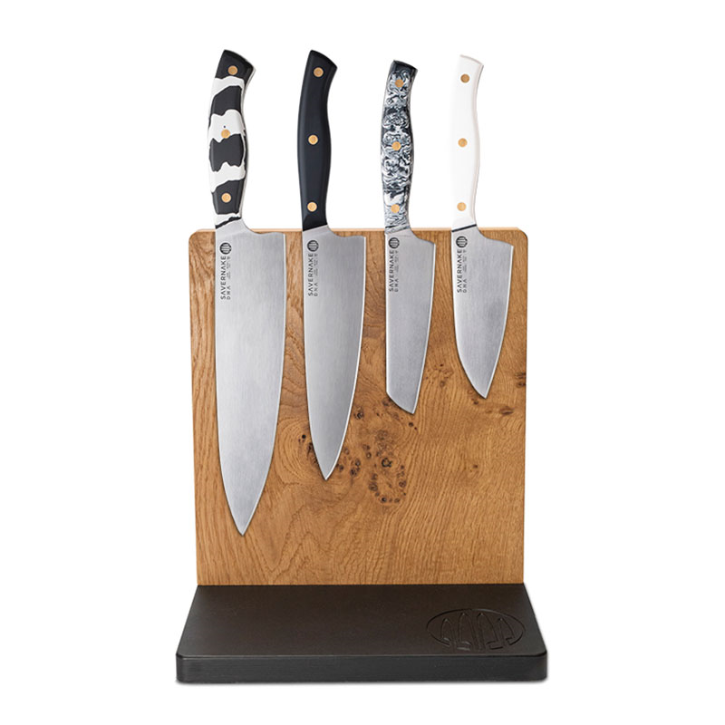 V Set of Four Knife & Block set, Marble-0