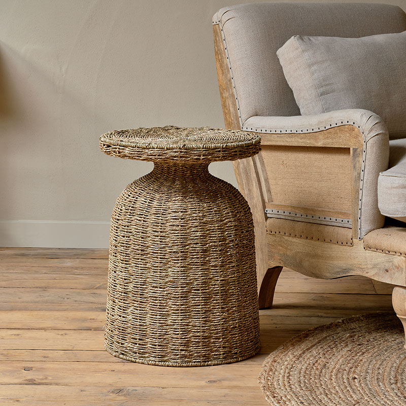 Nish Side Table, Rattan-5