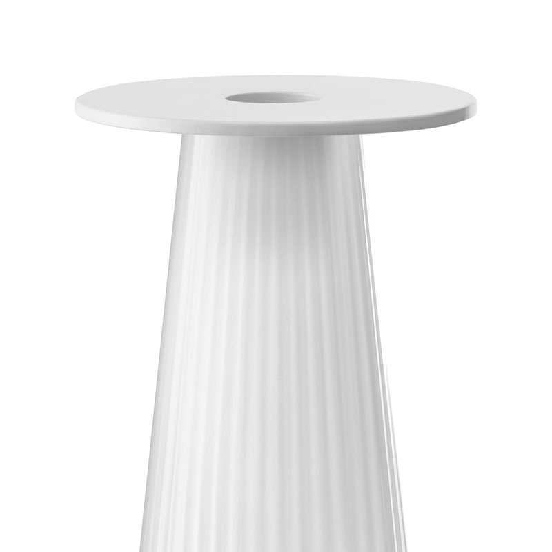 Beacon Candle Holder, H22cm, Chalk White-2