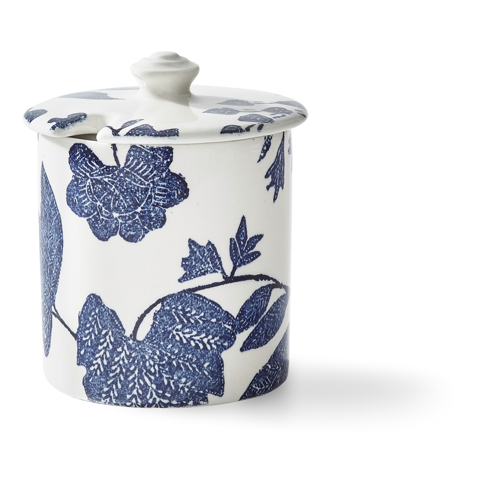 Burleigh - Garden Vine Sugar pot, 9 x 10.5 - 284ml, Indigo-0