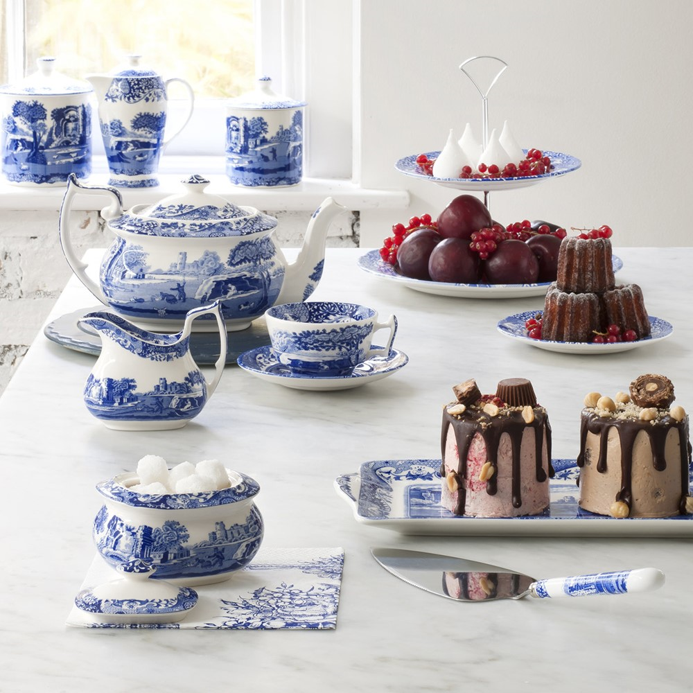 Blue Italian Covered sugar bowl, 250ml-1