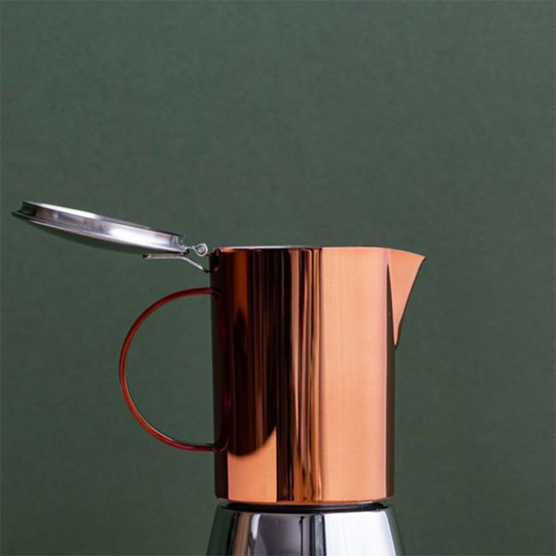 Polished Stainless Steel Stovetop Espresso Maker, 200ml, Copper-1