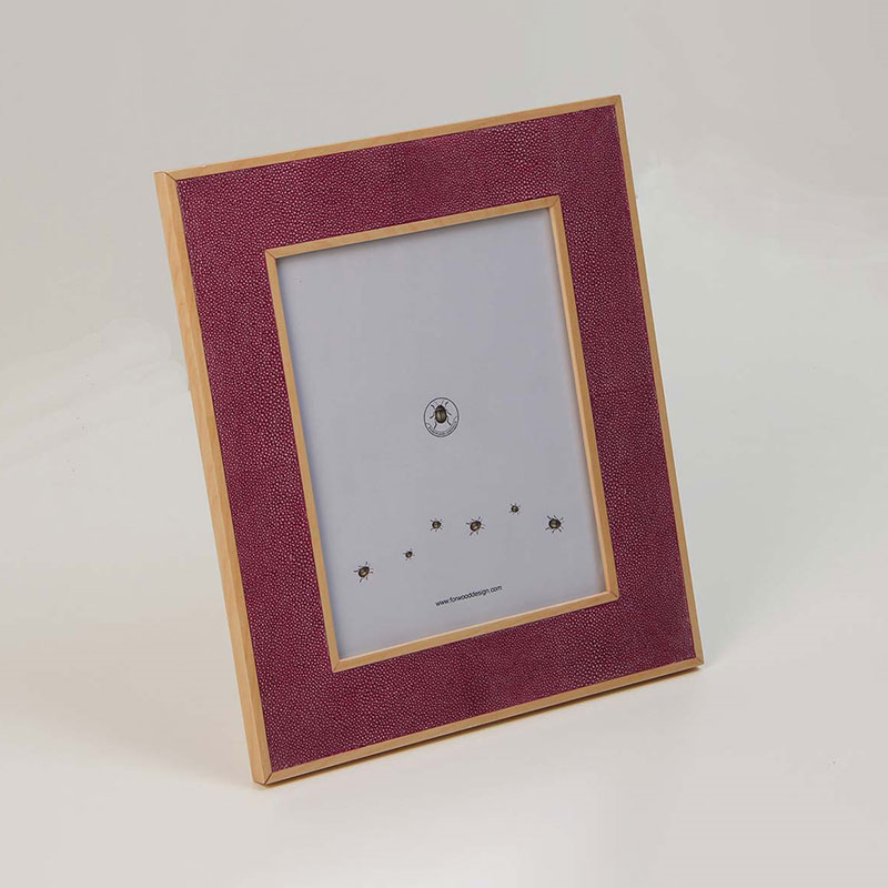 Classic Photo  Frame, 10 x 8", Pink Shagreen-4