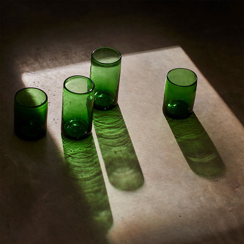 Zomi Set of 4 Tumblers, H10.5cm, Green-1