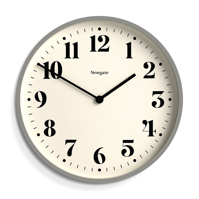 Number Two Wall Clock, D45cm, Posh Grey-1