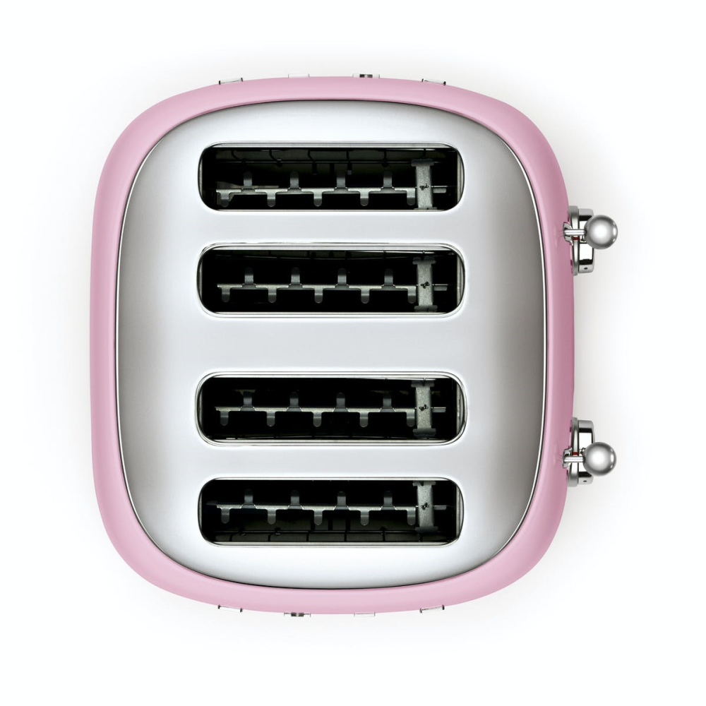 50's Retro 4 slice toaster - 4 slot, Pink-3