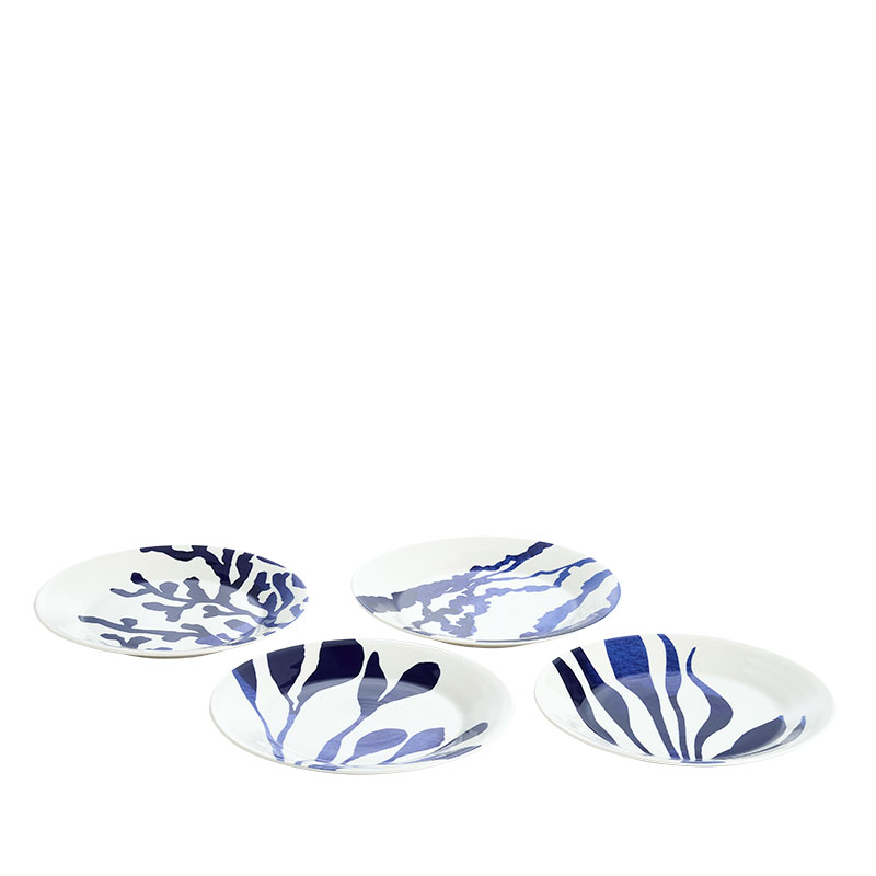 Pacific Set of 4 Side Plate, D24cm, Blue-1