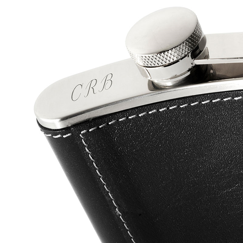 Classic Hip Flask, H11.5 x W9.5cm, Black-2