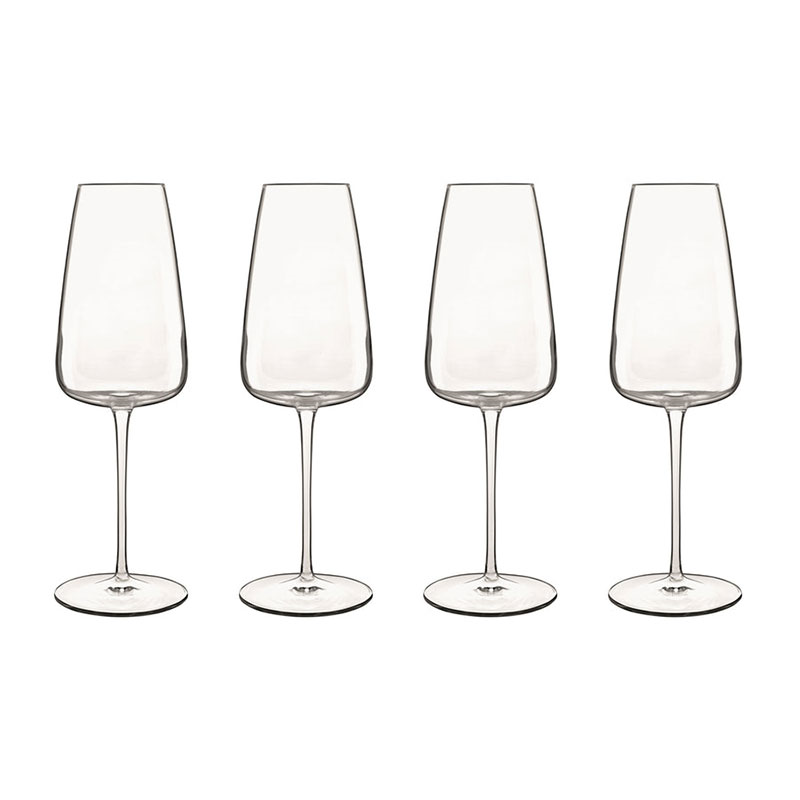 Talismano Set of 4 Prosecco Glasses, 400ml, Clear-2