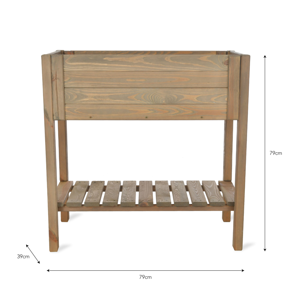 Foxmore Raised Planter, 39cm, Pine-2