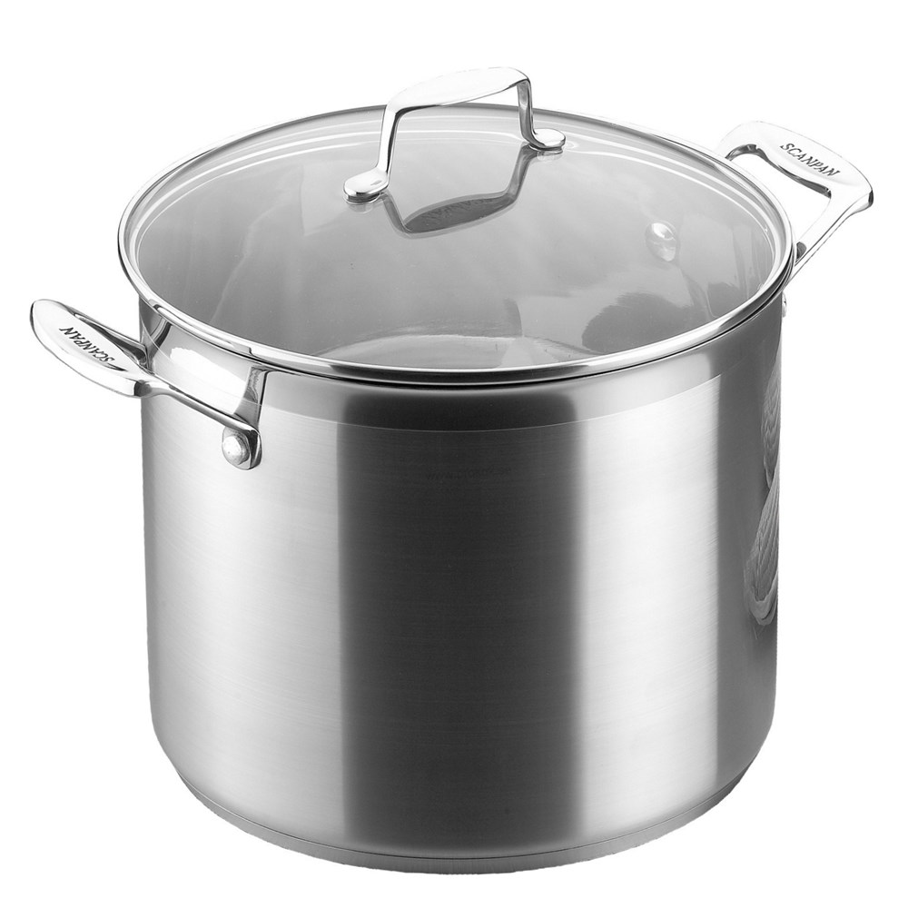 Impact Stock pot with glass lid, 26cm, Stainless Steel-0