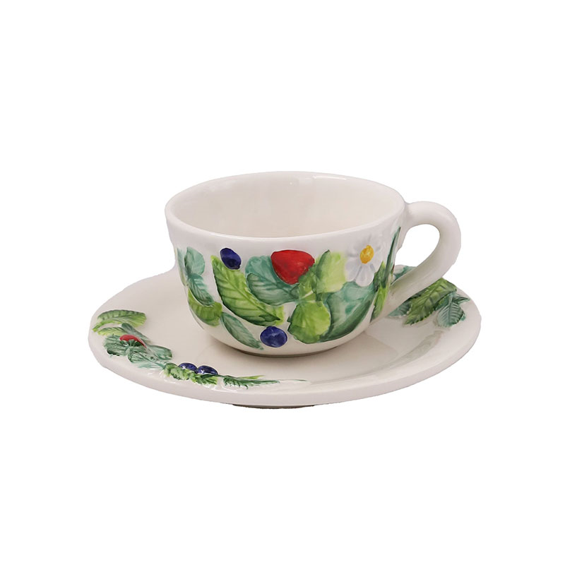 Frutti Di Bosco Set of 2 Teacups & Saucers, 180ml, Multi-2