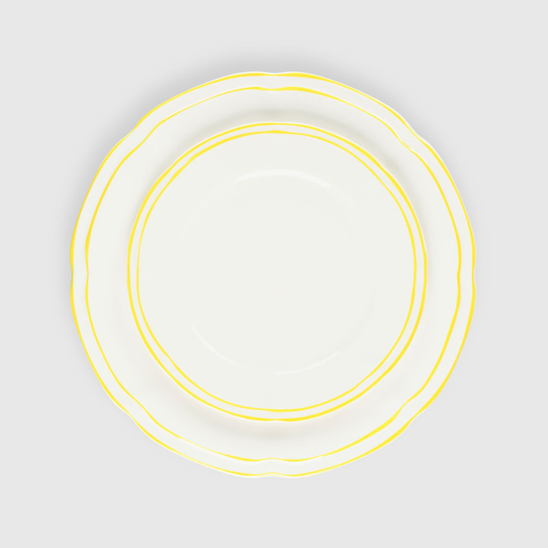 Provence Set of 4 Dinner Plates, D26cm, Yellow-2