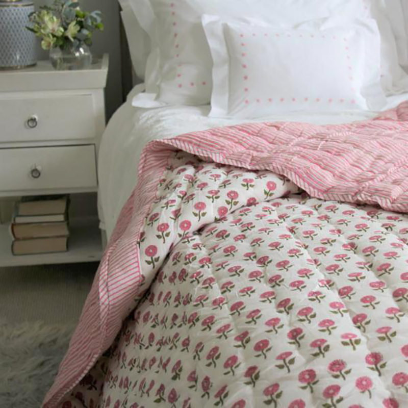 Daisy Quilt, Double, Pink-4