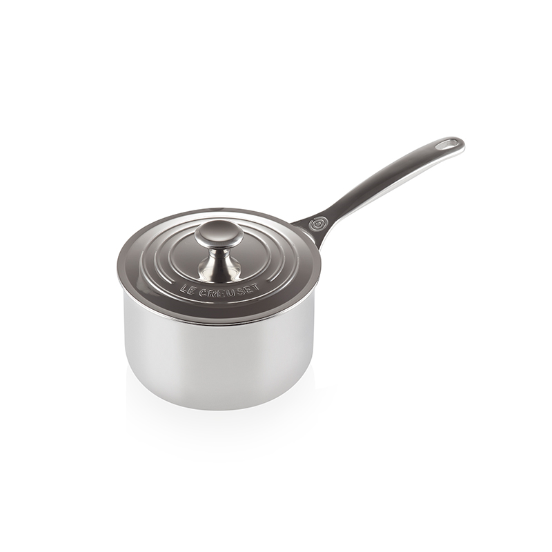 Signature Uncoated Saucepan with lid, 18cm, Stainless Steel-0