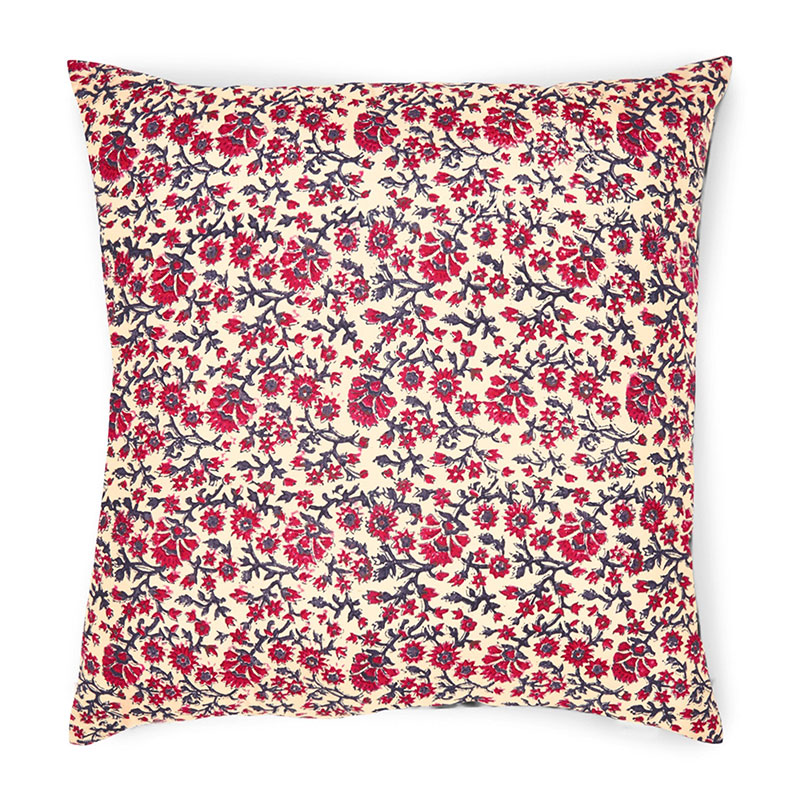 Shanaya Silk Reversible Cushion, 45cm x 45cm, Blue / Red-2