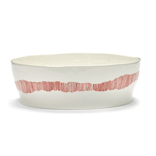 Ottolenghi Salad bowl, D29, White And Red-0