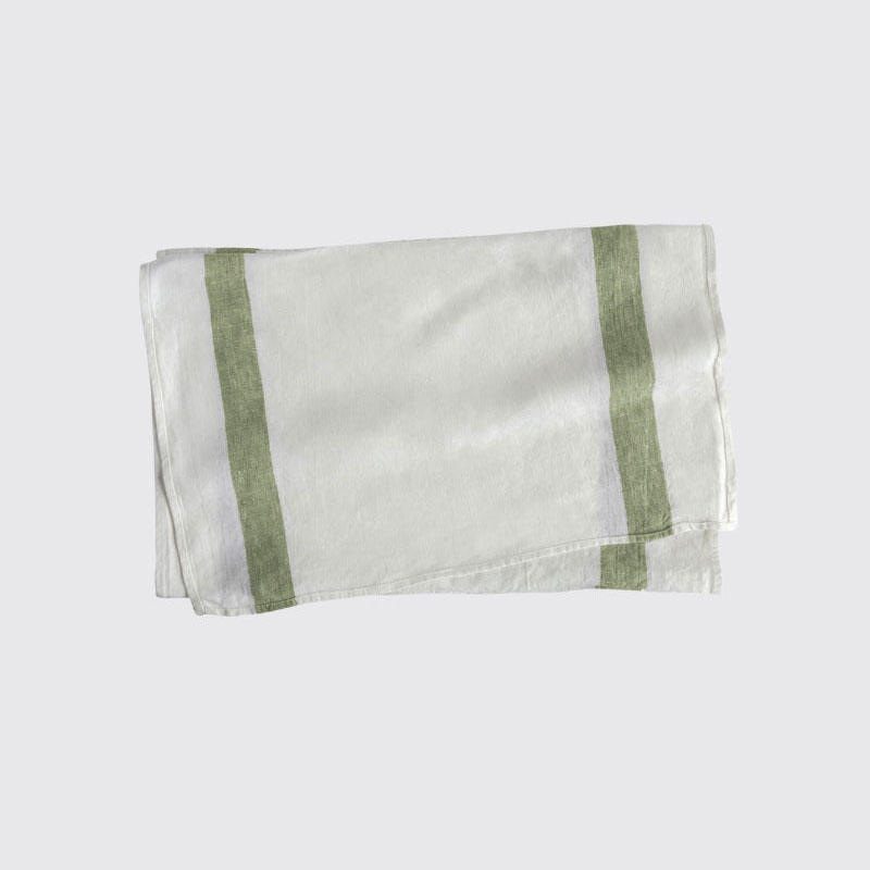 Arles Stripe Table Runner, H150 x W47cm, Olive-1