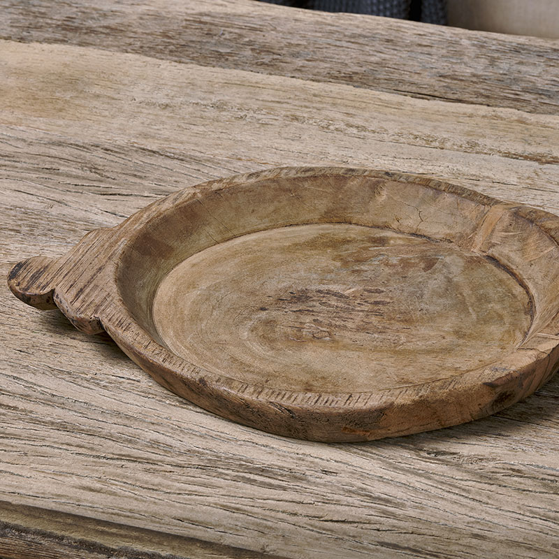 Karua Reclaimed Wood Traditional Bowl, D38cm, Natural-3