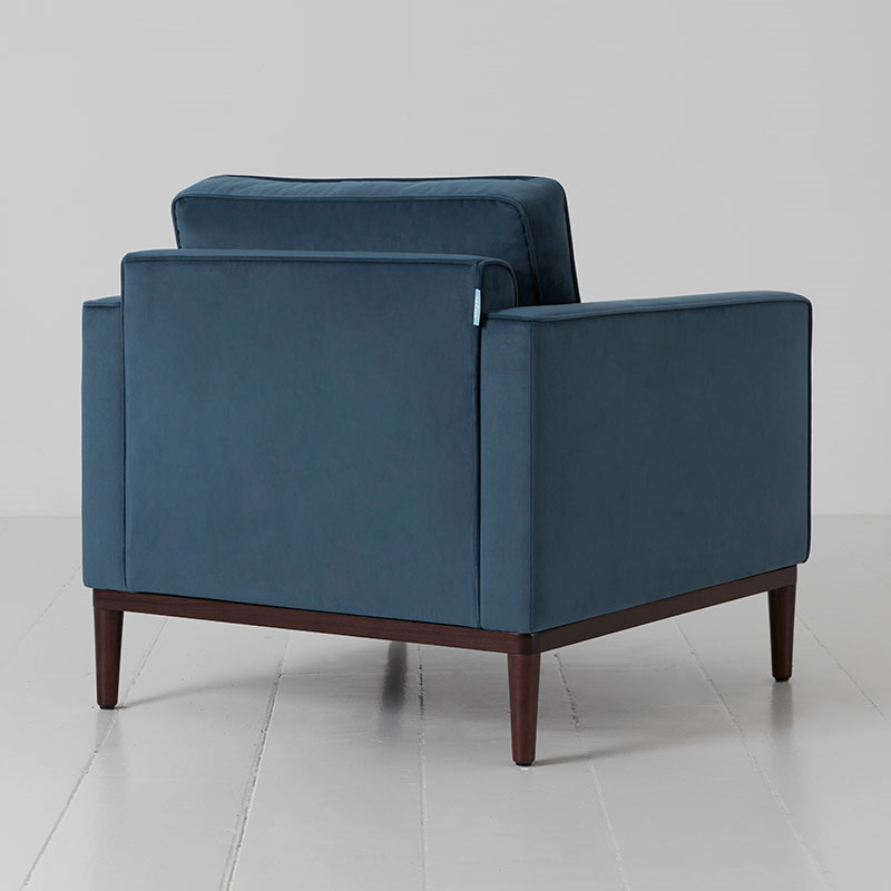 Model 02 Velvet Armchair, Teal-2