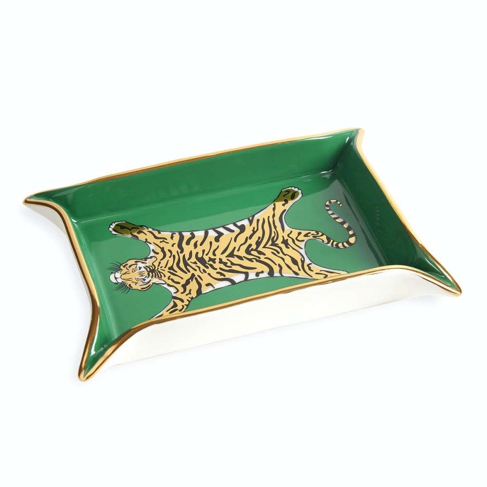 Tiger Valet Tray, Gold/Green-0