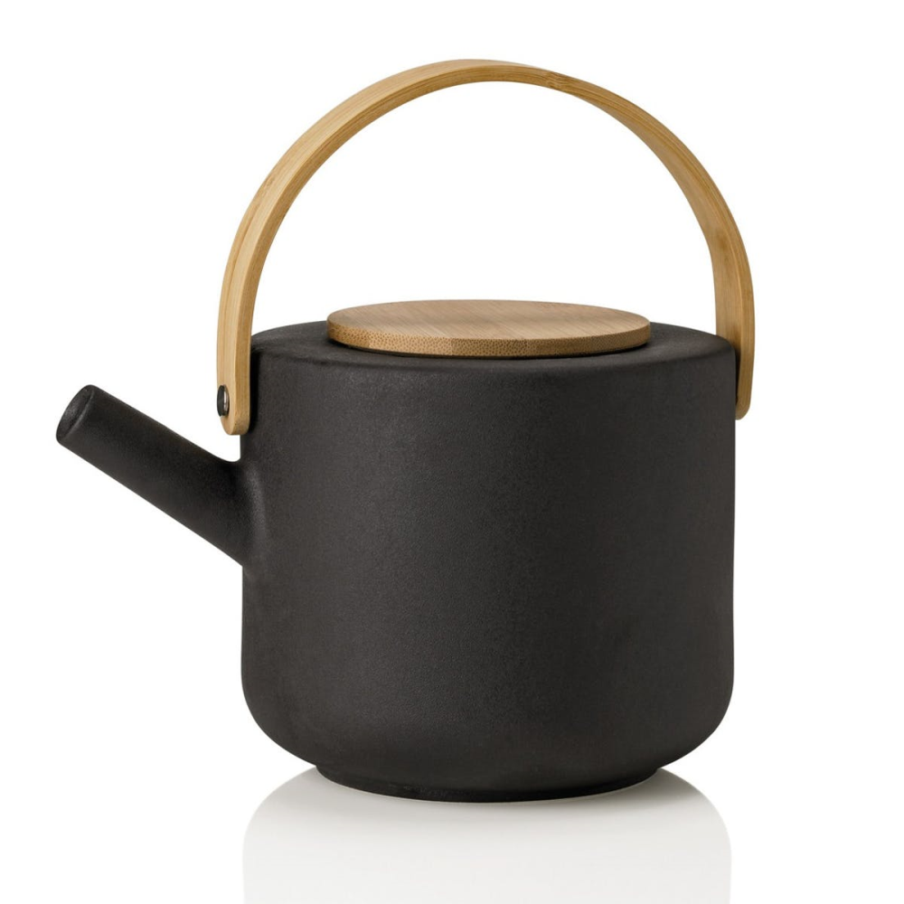 Theo by Francis Cayouette Teapot, H16cm - 1.25 litre, Black-0